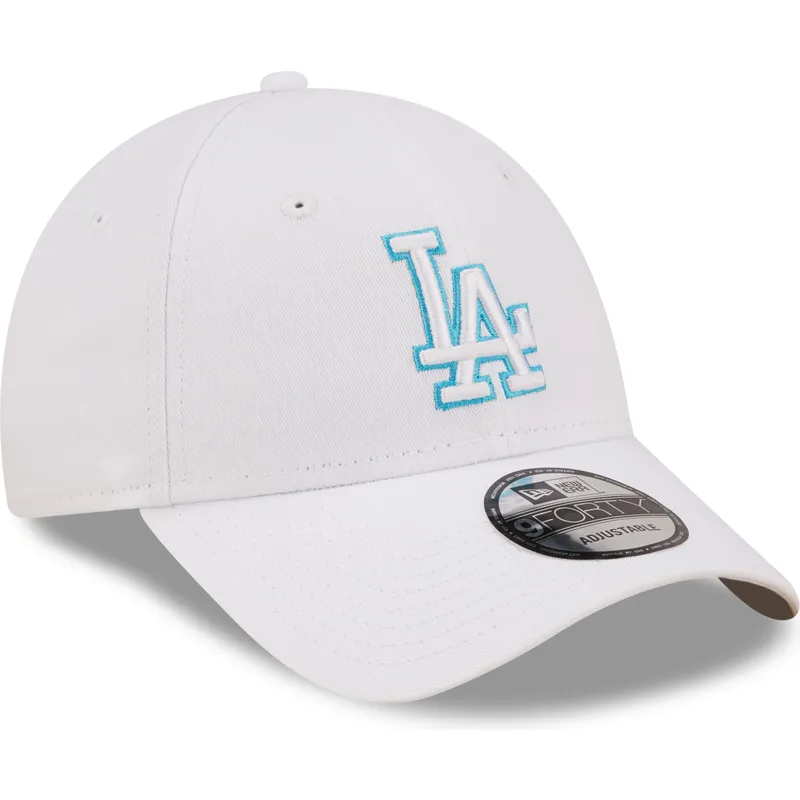 cepice-zaoblena-bila-nastavitelny-9forty-neon-outline-los-angeles-dodgers-mlb-new-era