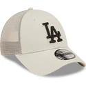 beige-verstellbare-trucker-kappe-a-frame-home-field-der-los-angeles-dodgers-mlb-von-new-era