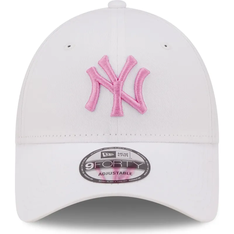 cepice-zaoblena-bila-nastavitelny-rosa-9forty-league-essential-new-york-yankees-mlb-new-era