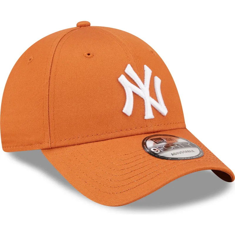 cepice-zaoblena-oranzova-nastavitelny-9forty-league-essential-new-york-yankees-mlb-new-era