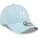 verstellbare-hellblaue-9forty-league-essential-kappe-der-new-york-yankees-mlb-von-new-era