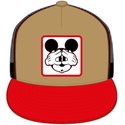 capslab-flat-brim-mickey-mouse-casf-mo4-disney-brown-and-red-trucker-hat