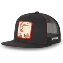 capslab-looney-tunes-coyote-casf-wi3-schwarze-flache-trucker-kappe