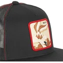 capslab-looney-tunes-coyote-casf-wi3-schwarze-flache-trucker-kappe