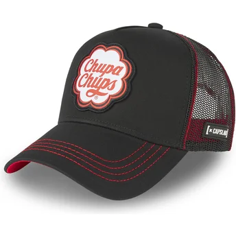 Čepice zaoblená žádné zvíře černá snapback CC1 Chupa Chups Chupa Chups Capslab