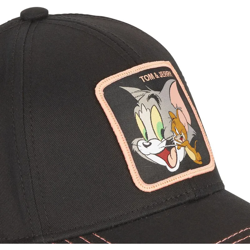 schwarze-verstellbare-curved-cap-tom-und-jerry-tj3-looney-tunes-von-capslab