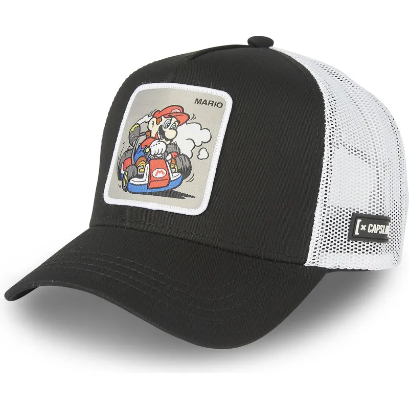 cepice-zaoblena-cerna-snapback-kart-dri2-bros-mario-super-mario-bros-capslab