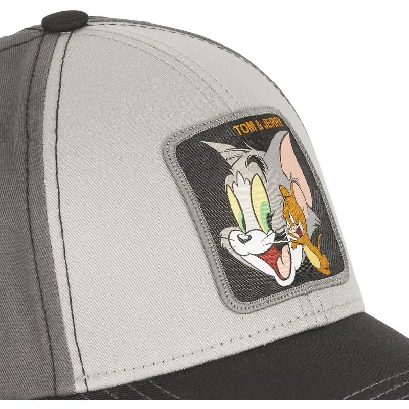 graue-verstellbare-curved-cap-tom-und-jerry-tj4-looney-tunes-von-capslab