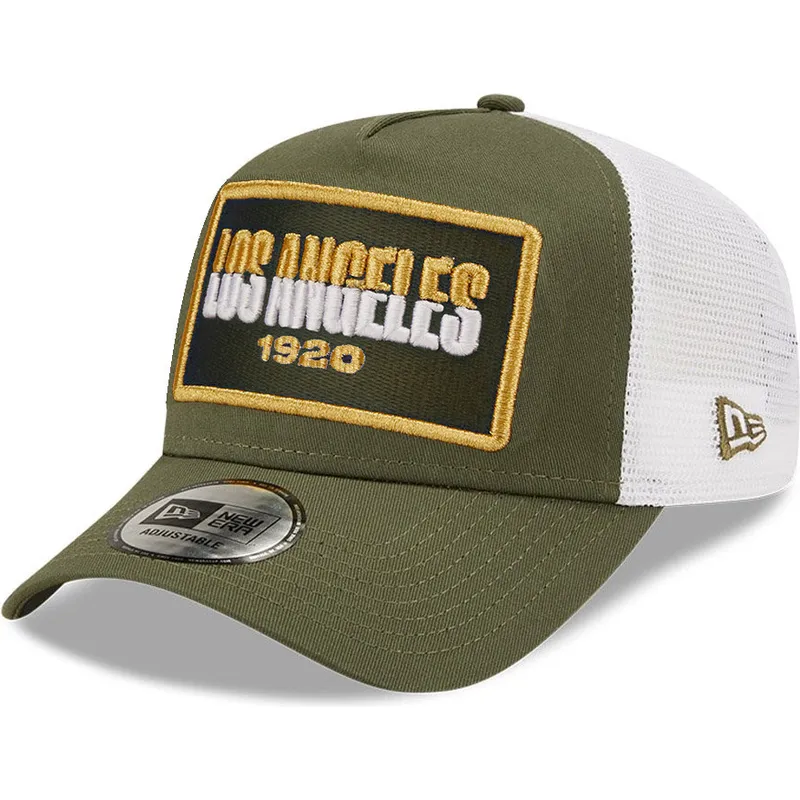 cepice-zaoblena-zelena-snapback-los-angeles-a-frame-repreve-usa-state-new-era