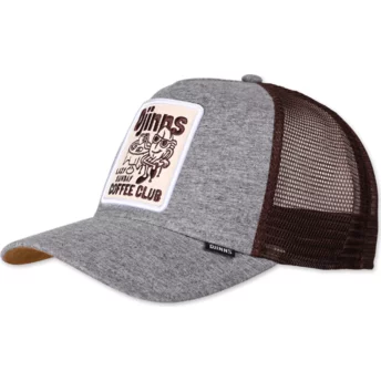 Djinns Lazy Sunday Coffee Club HFT Grey and Brown Trucker Hat
