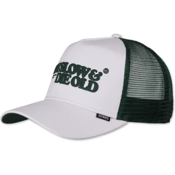 Čepice zaoblená bílá snapback Live Slow & Die Old HFT LSDO Djinns