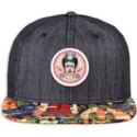 cepice-rovna-cerna-snapback-frida-kahlo-linen-rev-djinns