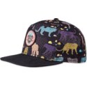 djinns-flat-brim-gepard-linen-black-snapback-cap