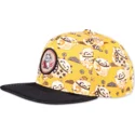 djinns-snapback-kappe-lucky-cat-linen-in-gelb-und-schwarz