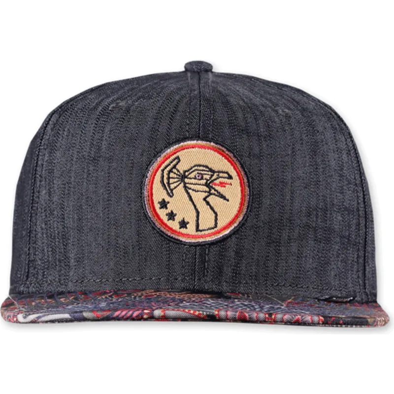 cepice-rovna-cerna-snapback-peacock-linen-rev-djinns