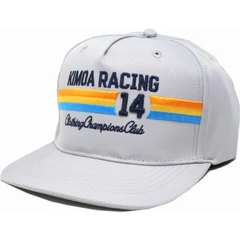 Čepice rovná šedá nastavitelný pásek Racing 14 Kimoa