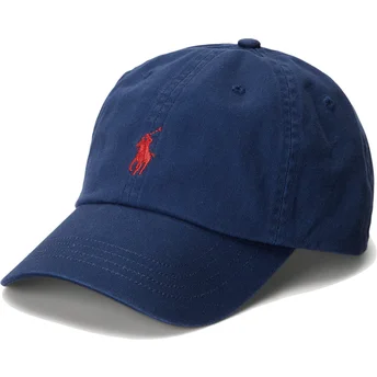 Čepice zaoblená námořnická modrá nastavitelný pásek Cotton Chino Classic Sport Polo Ralph Lauren