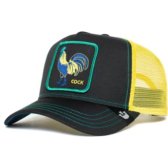 Goorin Bros. Rooster Cock Trip The Farm Black and Yellow Trucker Hat