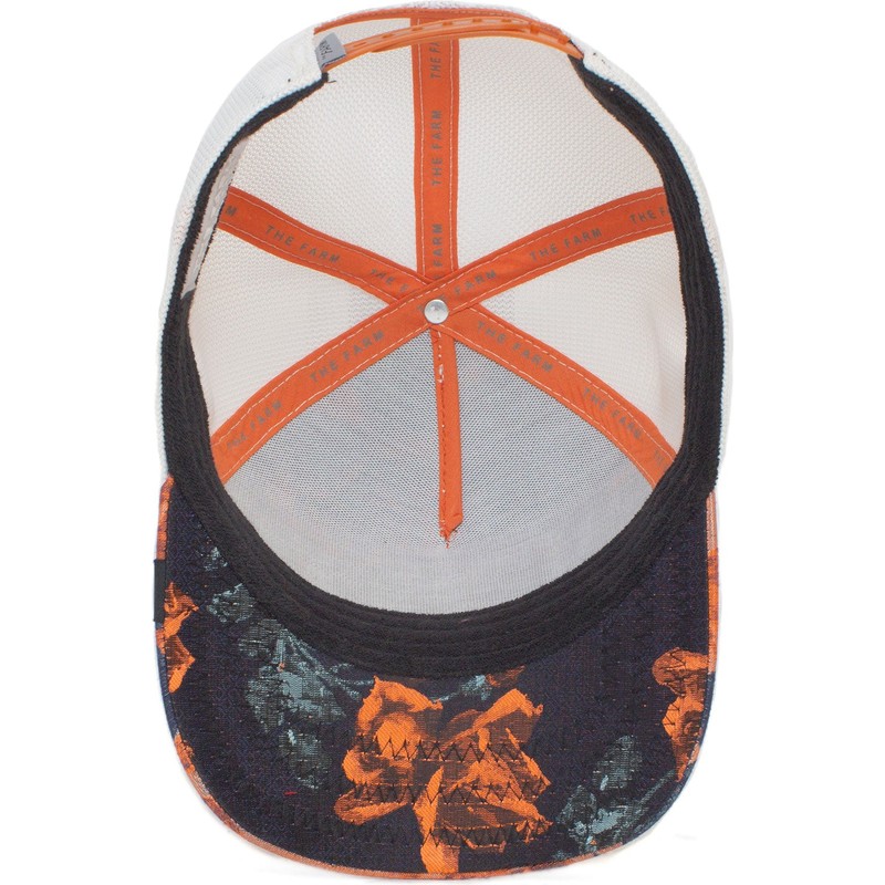 goorin-bros-butterfly-majestic-monarchy-of-roses-the-farm-orange-and-white-trucker-hat
