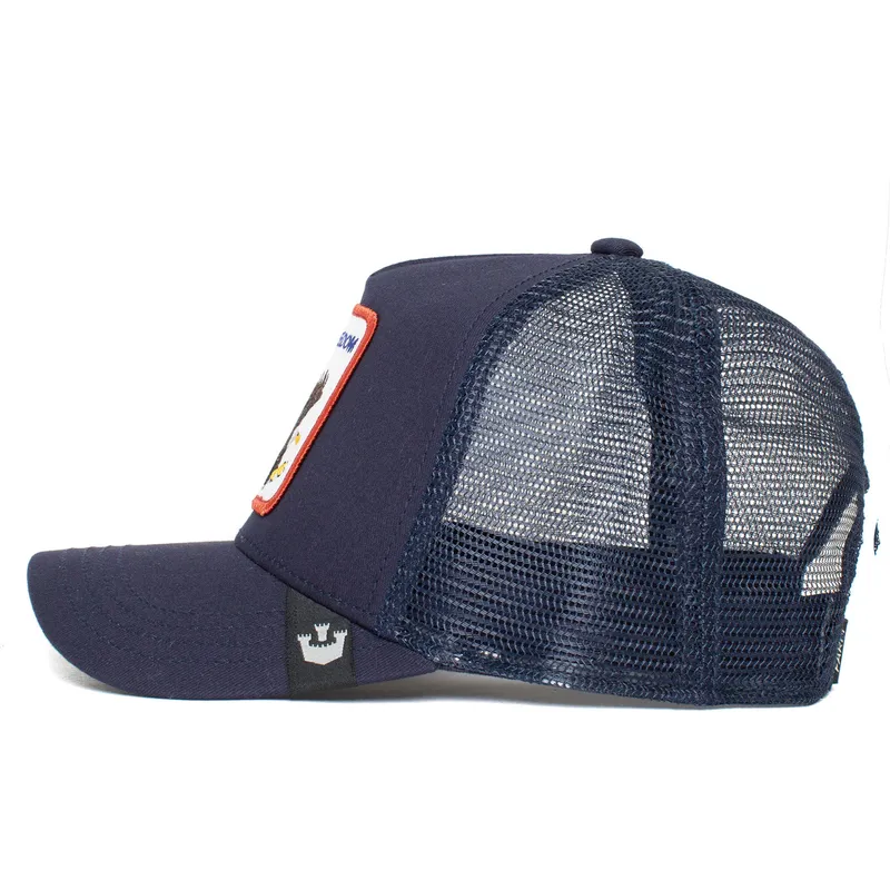 cepice-zaoblena-zadne-zvire-namornicka-modra-snapback-aguila-freedom-truckin-the-farm-the-farm-de-goorin-bros