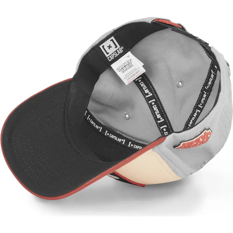beige-marineblau-und-rote-gebogene-snapback-kappe-bugs-bunny-bu6-looney-tunes-von-capslab