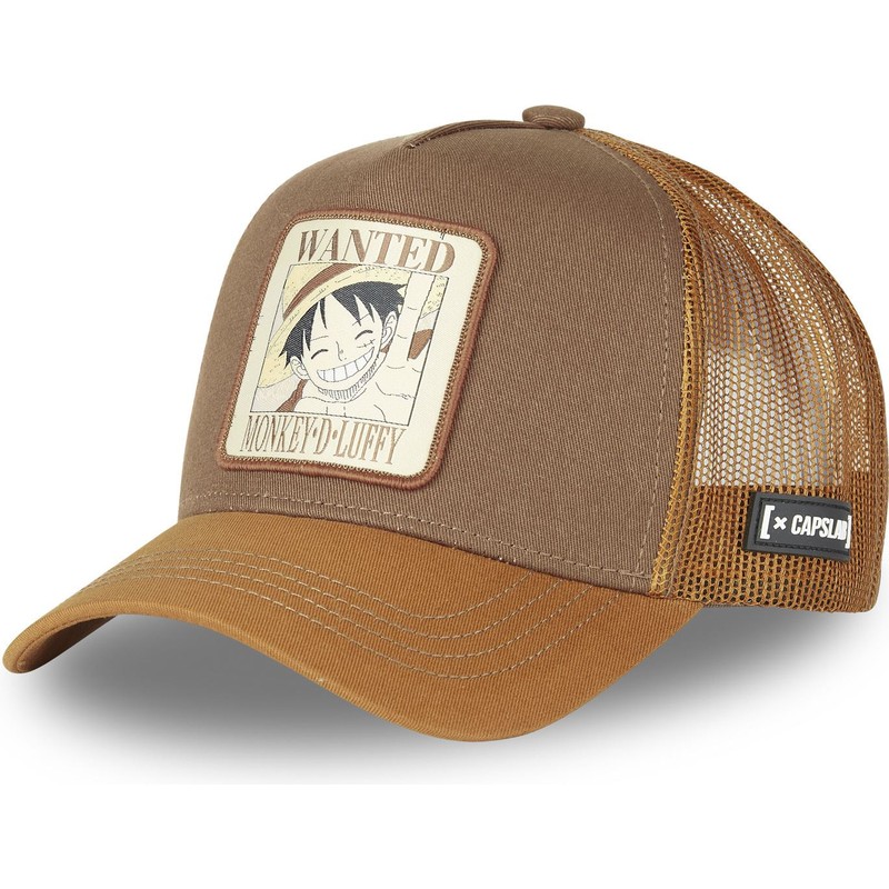 capslab-monkey-d-luffy-wanted-dead-or-alive-wan2-one-piece-brown-trucker-hat