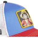 trucker-cap-blau-weiss-und-rot-monkey-d-luffy-op2-luf2-one-piece-von-capslab