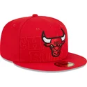 59fifty-draft-edition-2023-chicago-bulls-nba-new-era-rote-flache-angepasste-kappe