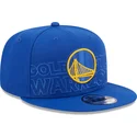 blaue-9fifty-draft-edition-2023-snapback-kappe-der-golden-state-warriors-nba-von-new-era