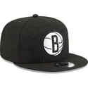 svart-platt-snapback-keps-9fifty-draft-edition-2023-brooklyn-nets-nba-fran-new-era