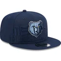 new-era-9fifty-draft-edition-2023-snapback-kappe-in-marineblau-der-memphis-grizzlies-nba