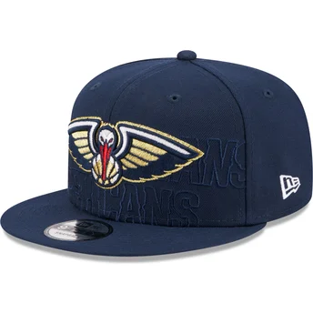Σκούρο μπλε επίπεδο καπέλο snapback 9FIFTY Draft Edition 2023 των New Orleans Pelicans NBA της New Era