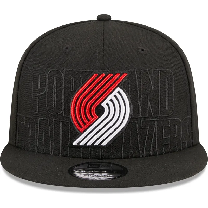 schwarze-flache-snapback-kappe-9fifty-draft-edition-2023-der-portland-trail-blazers-nba-von-new-era