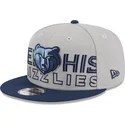 graue-und-marineblaue-snapback-flachkappe-9fifty-draft-edition-2023-der-memphis-grizzlies-nba-von-new-era
