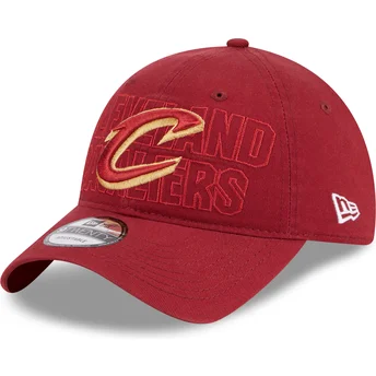 Čepice zaoblená červená nastavitelný pásek 9TWENTY Draft Edition 2023 Cleveland Cavaliers NBA New Era