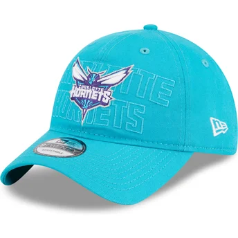 Blå böjd justerbar keps 9TWENTY Draft Edition 2023 från Charlotte Hornets NBA av New Era