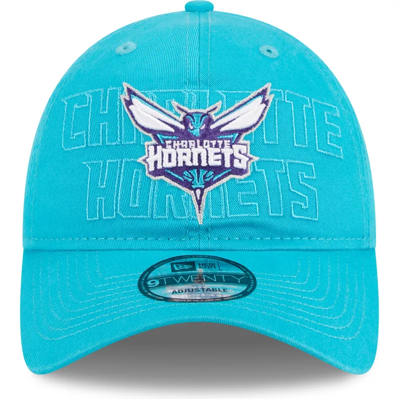 cepice-zaoblena-modra-nastavitelny-pasek-9twenty-draft-edition-2023-charlotte-hornets-nba-new-era