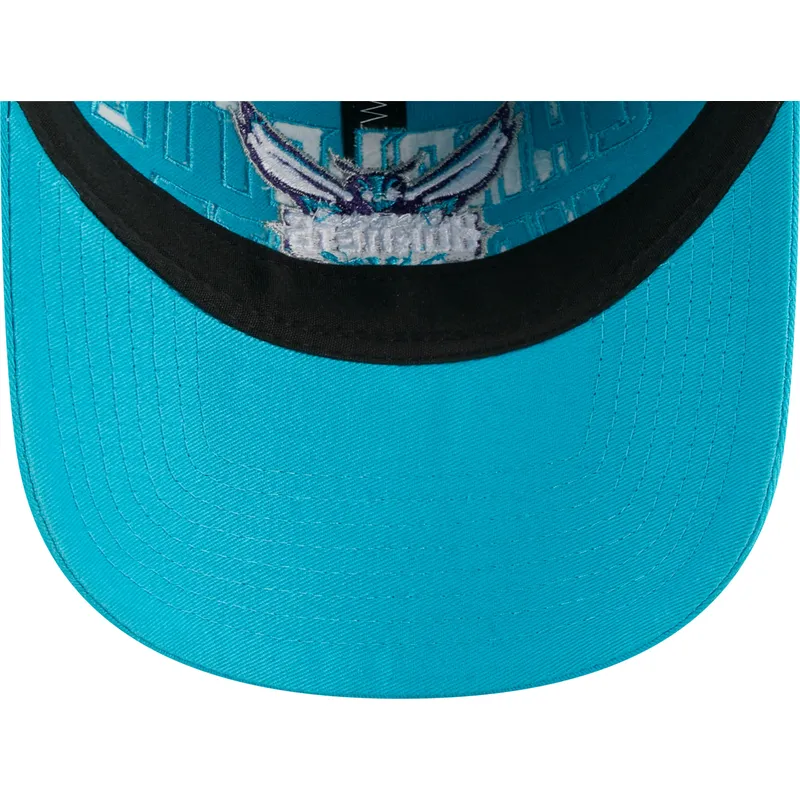 cepice-zaoblena-modra-nastavitelny-pasek-9twenty-draft-edition-2023-charlotte-hornets-nba-new-era
