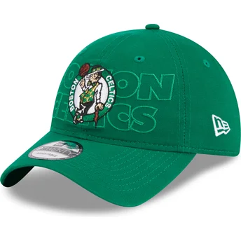 Grüne verstellbare Curved Cap 9TWENTY Draft Edition 2023 der Boston Celtics NBA von New Era
