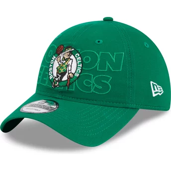 New Era Curved Brim 9TWENTY Draft Edition 2023 Boston Celtics NBA Green Adjustable Cap