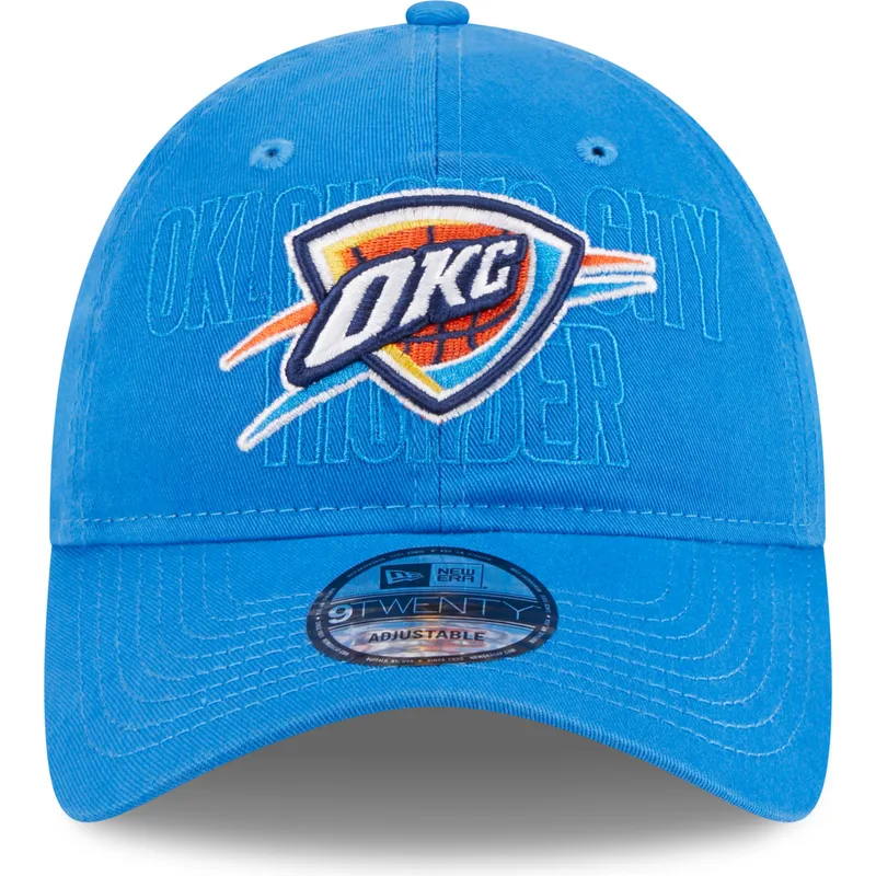 blaue-verstellbare-curved-cap-9twenty-draft-edition-2023-der-oklahoma-city-thunder-nba-von-new-era