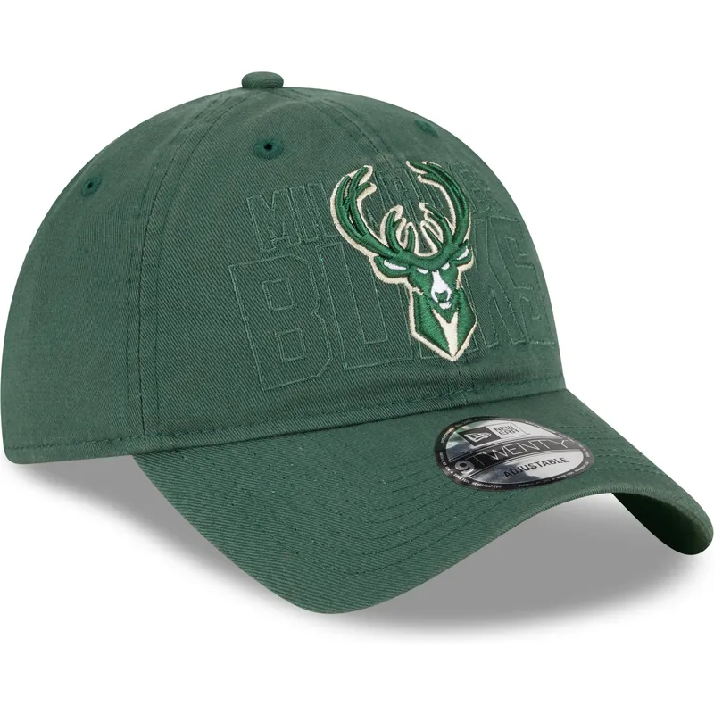cepice-zaoblena-zelena-nastavitelny-9twenty-draft-edition-2023-milwaukee-bucks-nba-new-era