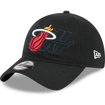 Svart böjd justerbar keps 9TWENTY Draft Edition 2023 från Miami Heat NBA av New Era