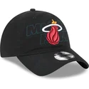 schwarze-verstellbare-gebogene-kappe-9twenty-draft-edition-2023-von-miami-heat-nba-von-new-era