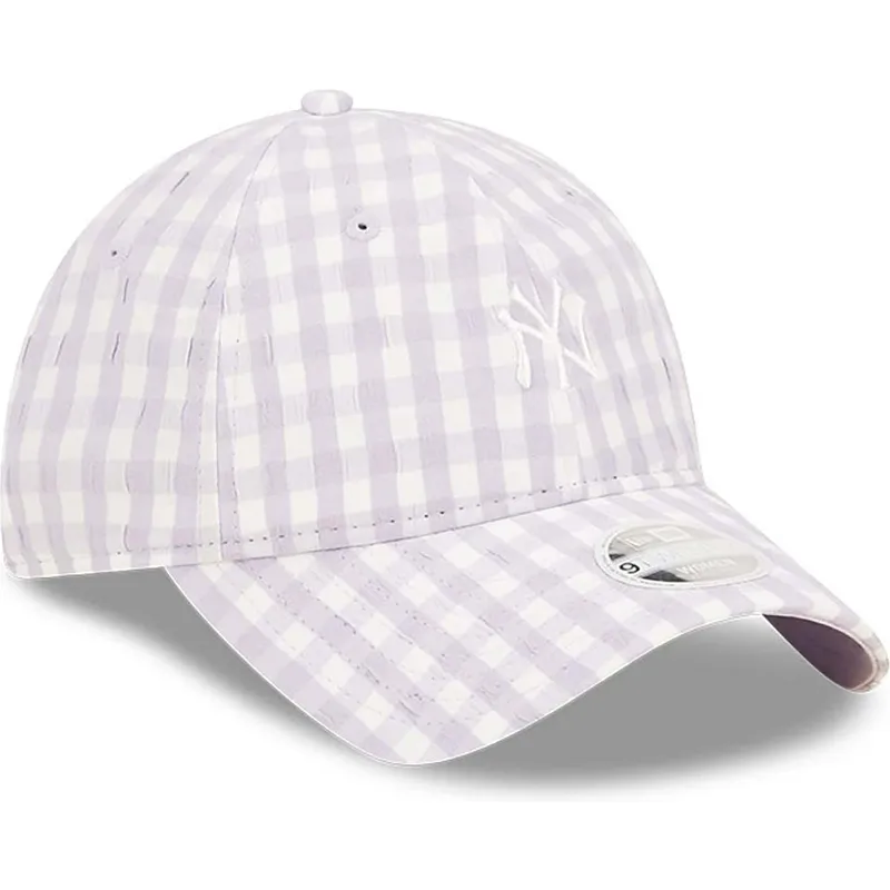 cap-zaoblena-violet-adjustable-strap-claro-9twenty-gingham-new-york-yankees-mlb-new-era