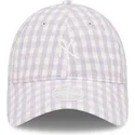 cepice-zaoblena-fialova-nastavitelny-9twenty-gingham-new-york-yankees-mlb-new-era