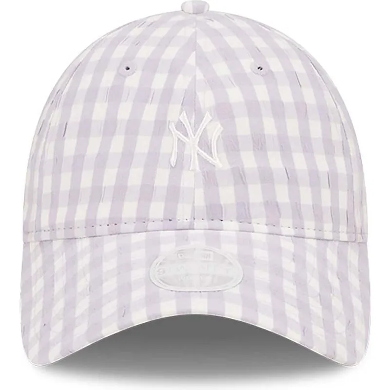 cepice-zaoblena-fialova-nastavitelny-9twenty-gingham-new-york-yankees-mlb-new-era