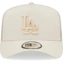 cepice-zaoblena-bezova-snapback-a-frame-tech-ripstop-los-angeles-dodgers-mlb-new-era
