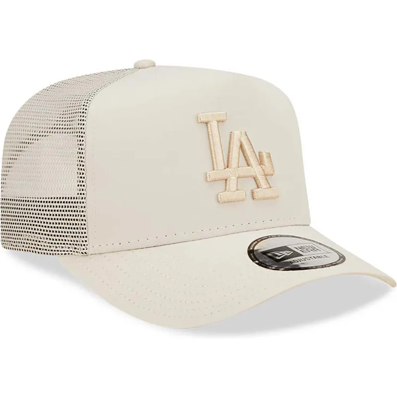 cepice-zaoblena-bezova-snapback-a-frame-tech-ripstop-los-angeles-dodgers-mlb-new-era