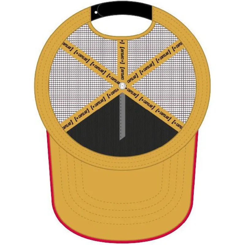 trucker-cap-braun-und-rot-kid-buu-kid2-dragon-ball-von-capslab